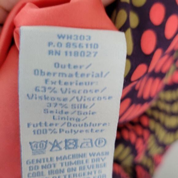 Boden Geometric Dot Wrap Dress Silk Blend 2 XS - Picture 5 of 9